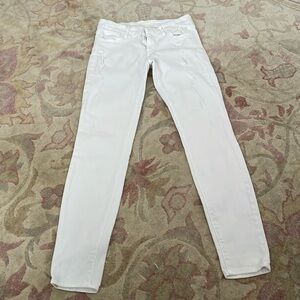 skinny ripped white jeans